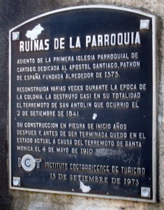 Placa Ruinas de Cartago