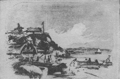 Toma de los vapores del río y lago, Castillo Viejo y el fuerte de San Carlos